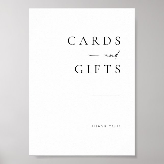 Chic + Simple Modern Script Wedding Cards + Gesche Poster (Vorne)