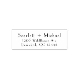 Chic Simple Rücksendeadresse Permastempel