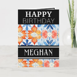 Chic Simple Summer Happy Birthday Karte