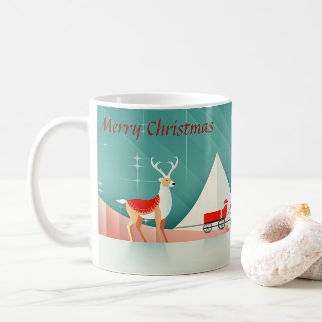 Chic Simplizität: Minimaler Weihnachtscup Kaffeetasse (Mit Donut)