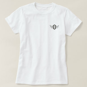 Chic Simplizität: Personalisiertes Bow Monogramm T-Shirt