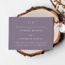Chic Smoky Lila Monogram Wedding