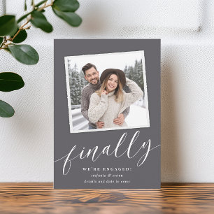 Chic Snapshot Foto Verlobung Ankündigung