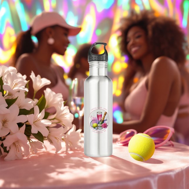 Chic Social Club Bachelorette Edelstahlflasche (Chic Social Club Tennis Bachelorette Weekend Stainless Steel Water Bottle)