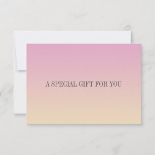 Chic Soft Gradient Pink Orange Geschenkkarte