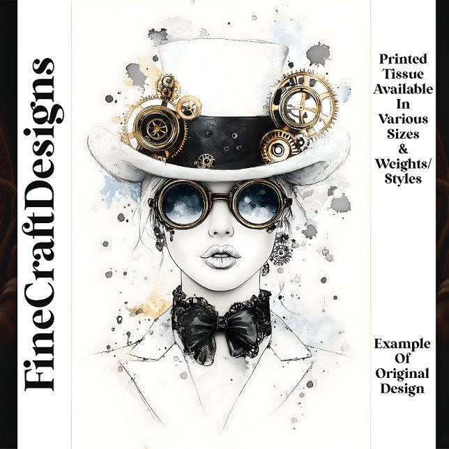Chic Sophisticunk Steampunk Female Q4 Decoupage Seidenpapier (Von Creator hochgeladen)