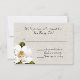 Chic Southern Magnolias Wedding RSVP Response