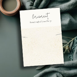 Chic Speckling Gold White Texture Necklace Display Visitenkarte