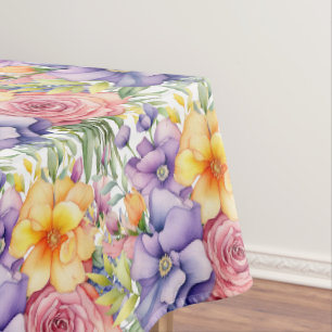 Chic Spring Colors Blume floral Tischdecke