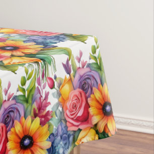 Chic Spring Colors Blume floral Tischdecke
