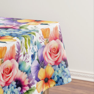 Chic Spring Colors Blume floral Tischdecke
