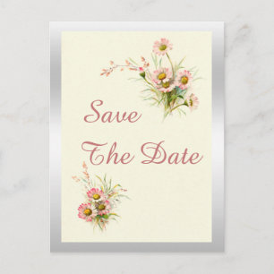 Chic Spring Flowers 65. Geburtstag Save the Date Ankündigungspostkarte