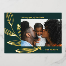 Chic Sprout Green and Gold Foil Foil Card Folien Feiertagskarte