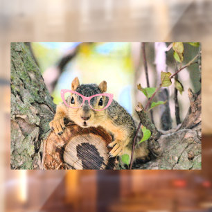 Chic Squirrel Fensteraufkleber