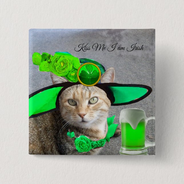 CHIC ST.PATRICK'S DACAT, GRÜNE ROSE, IRISH BIER BUTTON (Vorderseite)
