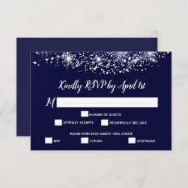 Chic Stars auf Navy Blue RSVP Karte