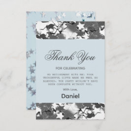 Chic Stars Surprise Retirement Party 2025 Dankeskarte