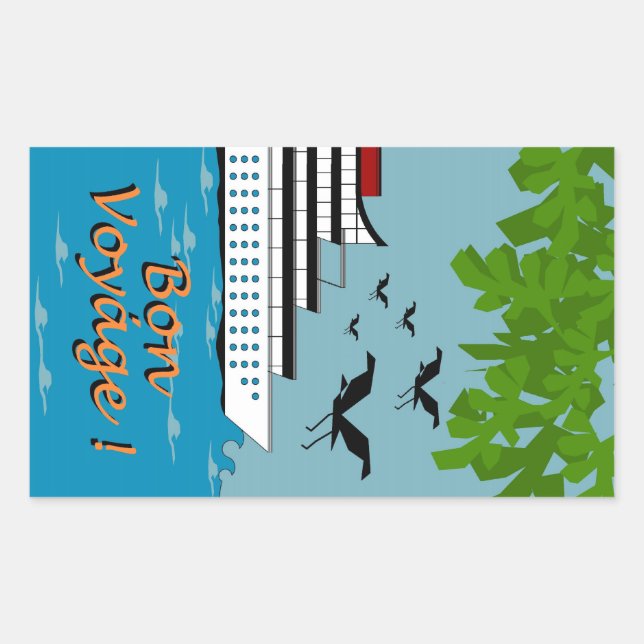 CHIC STICKER_BON VOYAGE! RECHTECKIGER AUFKLEBER (Vorderseite)