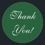 CHIC STICKER_"Danke!" WEISS AUF DUNKEL GREEN Runder Aufkleber<br><div class="desc">"Danke!" WEISS AUF DUNKEL GRÜN ,  RUNDE ODER SQUARE</div>