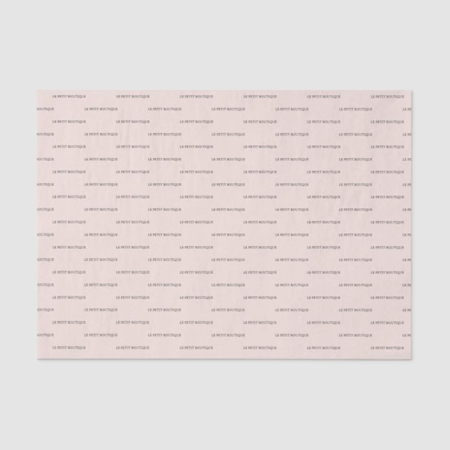 Chic Store Name Muster Blush Pink Boutique Seidenpapier (Vorderseite)