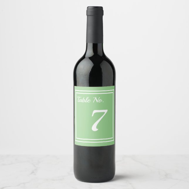 Chic Striped Wine Label Tischnummer Weinetikett (Vorderseite)