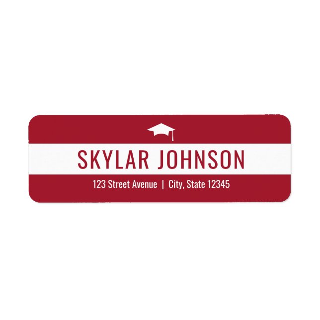 Chic Stripes EDITABLE Abschluss Address Labrador (Vorne)