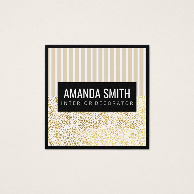 Chic Stripes Gold gepunktetes Muster (Vorderseite)
