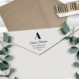 Chic Style Große erste Rücksendeadresse Permastempel