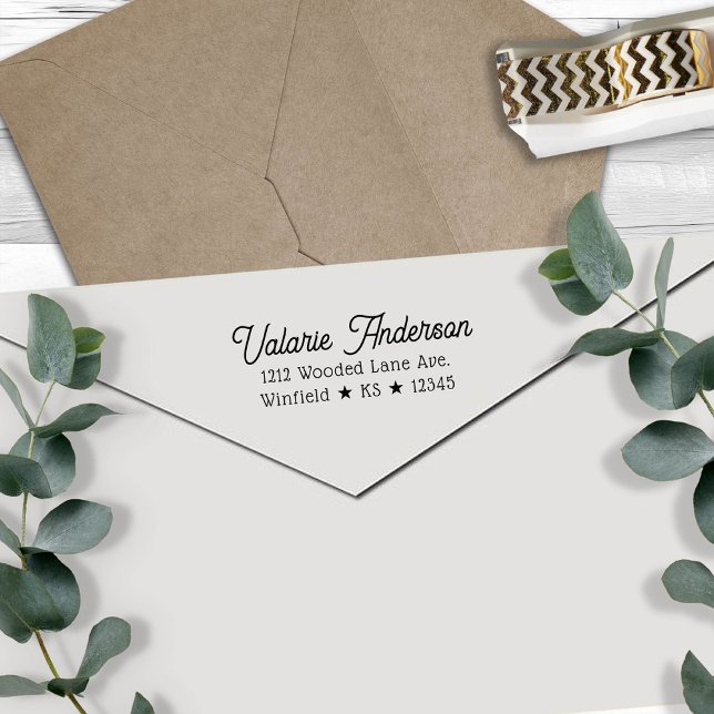 Chic Style Rücksendeadresse Selbstfarbige Briefmar Permastempel (Von Creator hochgeladen)