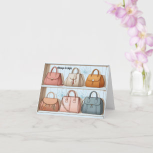 Chic Stylish Handbag Card Gruß Karte