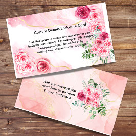 Chic Stylish Magenta Pink Rose Begleitkarte