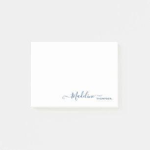 Chic Stylish Modern Girly Script Navy Blue Post-it Klebezettel