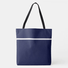 Chic Stylish Navy schlender White Top Accent Strip