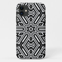 Chic Stylish Schwarz-weiß Modern Geometric