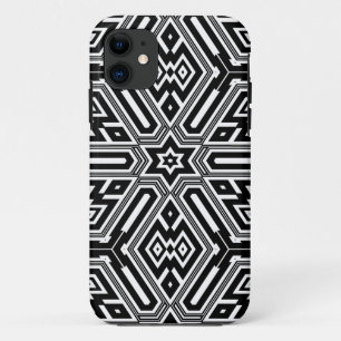 Chic Stylish Schwarz-weiß Modern Geometric Case-Mate iPhone Hülle