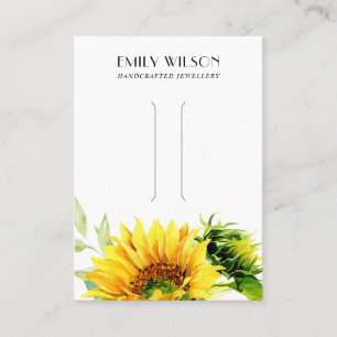 CHIC SUNFLOWER FALL AUTUMN HAAIR CLIP DISPLAD CARD VISITENKARTE