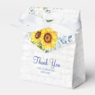 Chic Sunflower Wall Brick Floral Geburtstag Geschenkschachtel