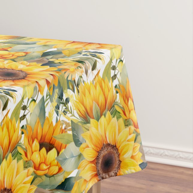 Chic Sunflowers Blume Blumen Tischdecke (Beispiel)