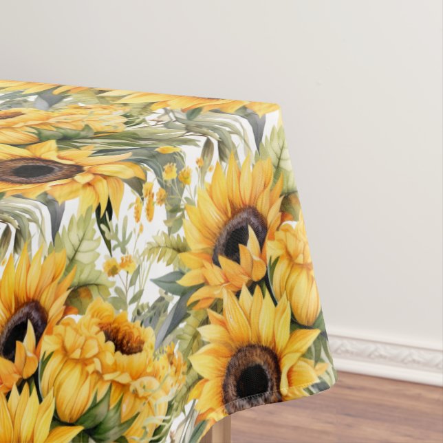 Chic Sunflowers Blume Blumen Tischdecke (Beispiel)