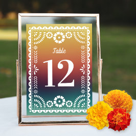 Chic Sunset Papel Picado Hochzeiten Tischnummern