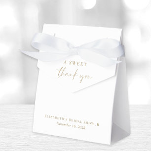 Chic Sweet Danke an White Gold Brautparty Geschenkschachtel