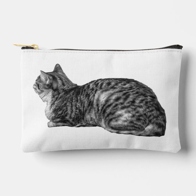 Chic Tabby Texture Pouch Zubehörtasche (Vorderseite)