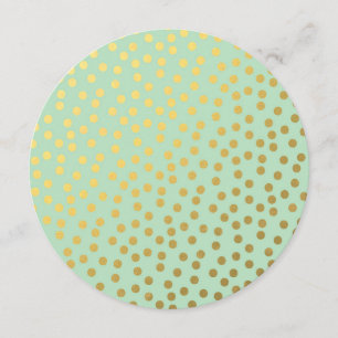 Chic-tadelloses Gold punktiert 16. Geburtstag Einladung