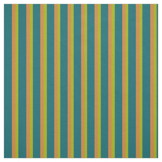 Chic Tan, Aquamarine und grüne Streifenmuster Stoff (Muster)