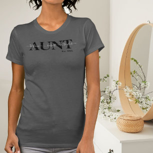 Chic Tante mit Kids Names Year T - Shirt