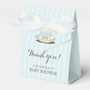 Chic Teacup in Blue Baby Dusche Gevor Box Geschenkschachtel