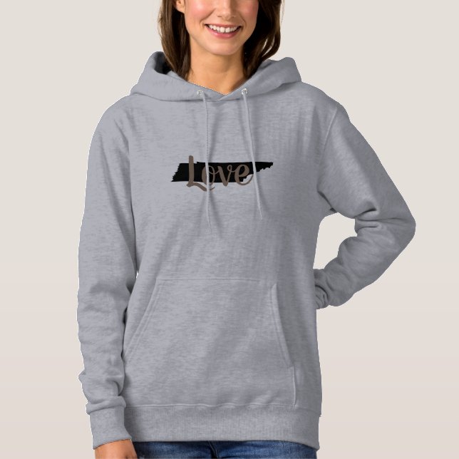 chic TENNESSEE LIEBE Skript auf grau | Hoodie (Vorderseite)