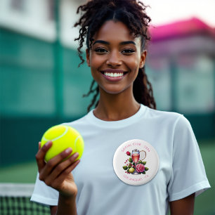 Chic Tennis Social Club Junggesellinnenabschied Button
