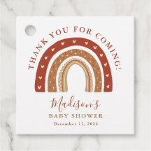 Chic Terracotta Boho Rainbow Baby Dusche Vielen Da