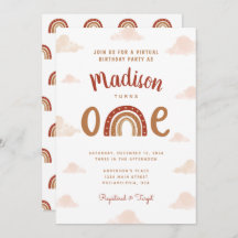 Chic Terracotta Rainbow Erster Geburtstag